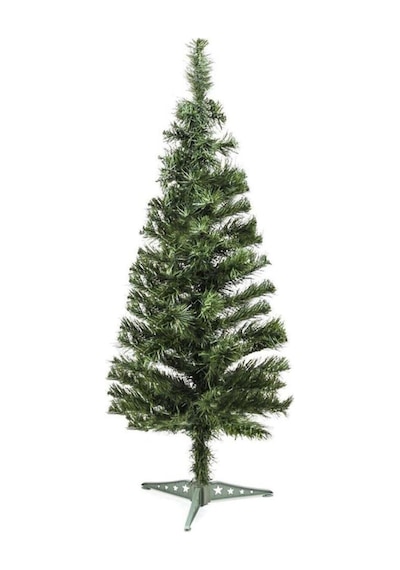 Yılbaşı Çam Ağacı 120 Cm, Lüks Yılbaşı Ağacı Plastik Ayaklı 123 Dal