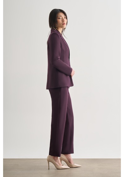 Mizalle Mürdüm Tek Düğme Klasik Blazer Ceket Mürdüm