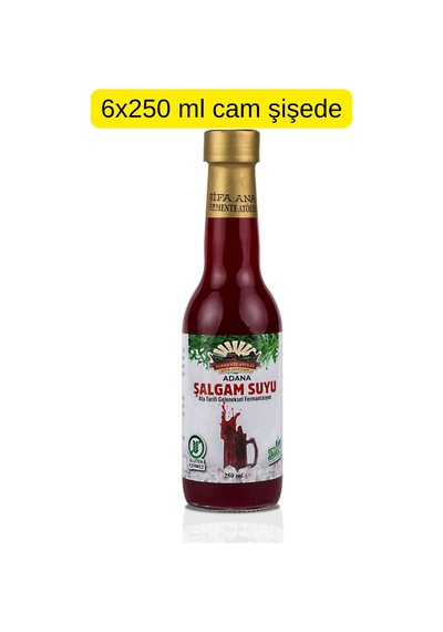 6 Adet Adana Şalgamı 250ml. Cam Şişede Acısız