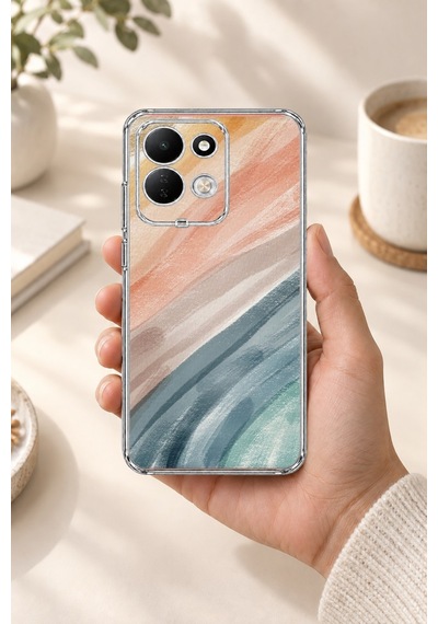 Redmi 17 4g/5g Uyumlu Modern Renk Paleti Baskılı Silikon Kılıf