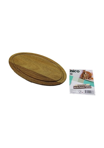 Akasya Oval Ahşap Servis Sunum Tepsi - Tahtası Mini Tepsi 25 X 14 X 1.4cm 4741 Diğer