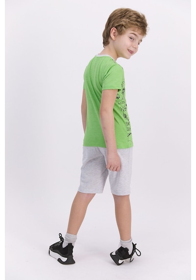 Spiderman Lisanslı Lime Yeşili Erkek Çocuk Bermuda Takım 5274-27523 Lime