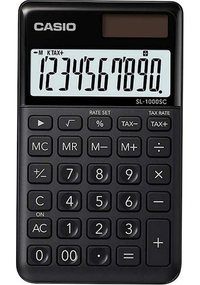 Casio 10 Tuşlu Siyah Cep Tipi Hesap Makines Sl-1000sc-bk