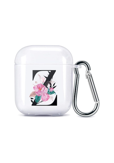 Apple Uyumlu AirPods 1 Nesil Harf Tasarımlı Şeffaf Silikon Kılıf Z Beyaz 6 Ay 2 Ap