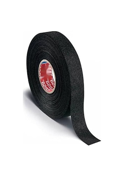27kids Polyester Bez Kablo Sarma Bandı - 19 Mm X 15 Metre - Siyah Açık Bej