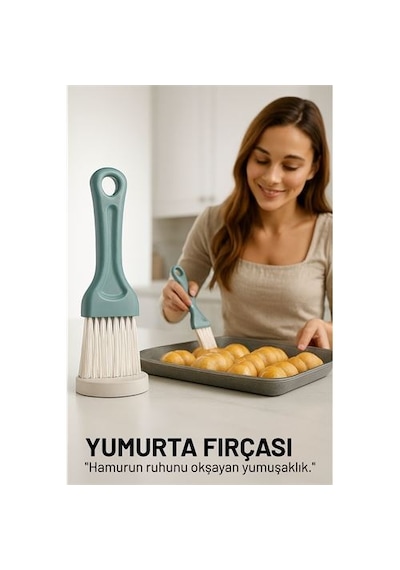 Zenvac Yumurta Fırçası 14 Cm Mutfak Yağlama Sos Sürme Fırçası Pasta Hamur Fırçası Zenvac29