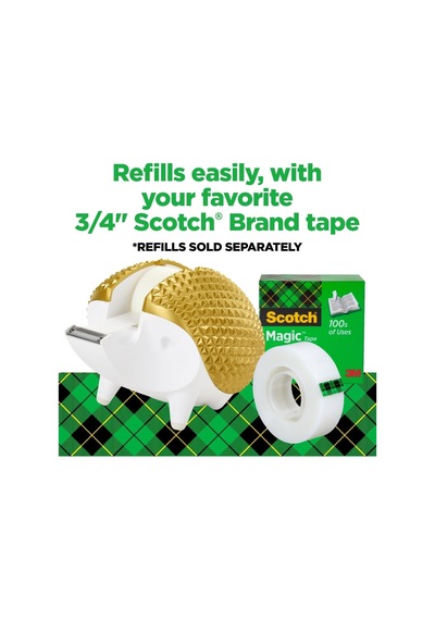 Scotch Marka Kirpi Bant Dispenseri, Hediye Paketleme İçin Harika, 3/4" X 350" Bant Rulosu İçerir C47-hedgehog-g 1