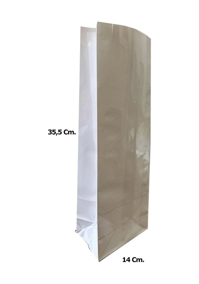 Laminelli Kraft Beyaz Kese Kağıdı Orta Boy 10 KG 10 x 20'li 14 x 35.5 CM