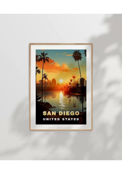 Çerçevesiz Poster San Diego Gün Batımı
