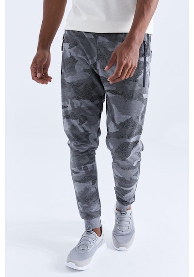 Tommy Life Kamuflaj Desenli Gri Melanj Erkek Eşofman Alt T05er-84754 001