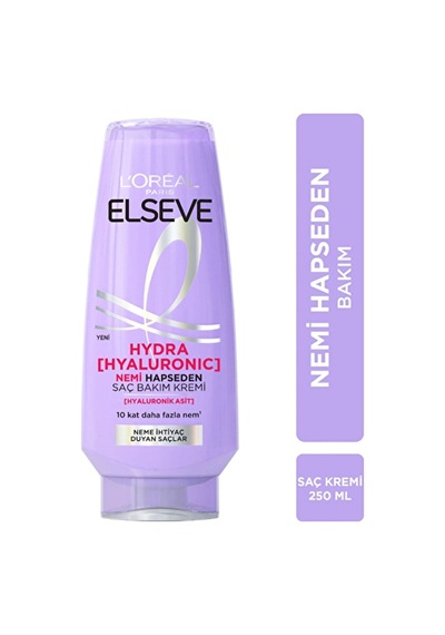 2 Adet Elseve Hydra Hyaluronic Nemi Hapseden Saç Bakım Kremi 250 Ml