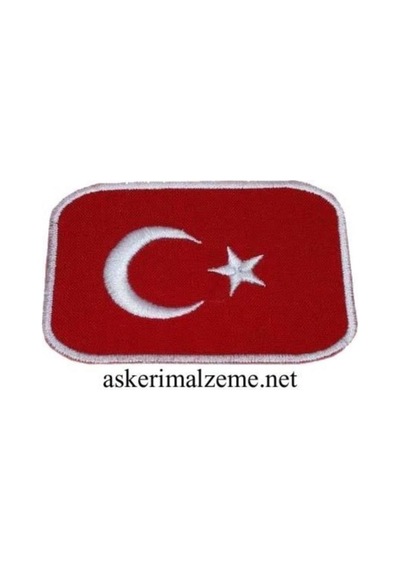 Single Sword Türk Bayrağı Arması Patch Cırtlı Model, Peç Model Diğer