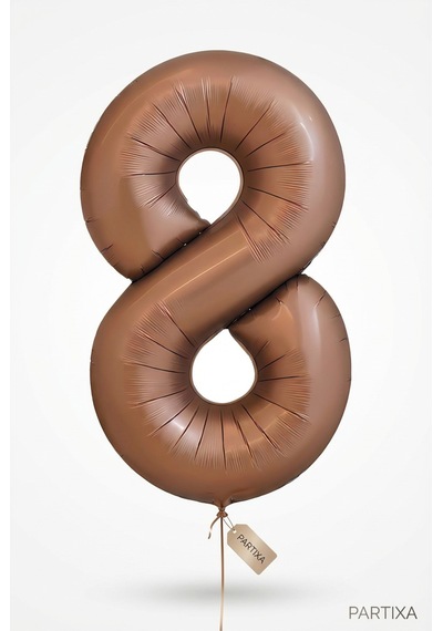 Çikolata Kahverengi Retro Rakam 8 Folyo Balon 32 İnç 8 Yaş Doğum Günü Vintage Konsept Parti Sayı Dekorasyon Balonu Çok Renkli