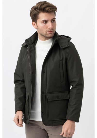 White Stone Bello 7777 Slim Fit Soft Shell Kaban Haki-Haki