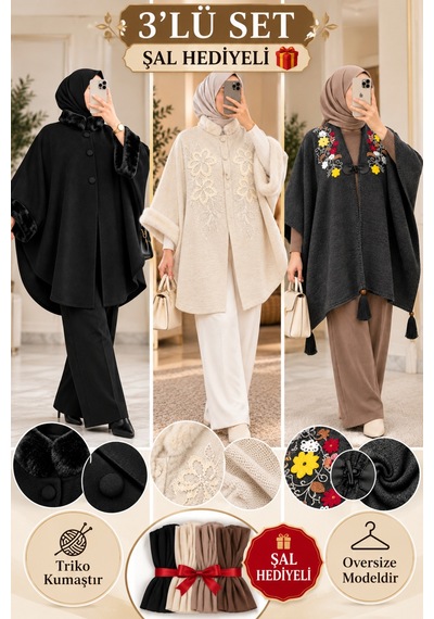 Genel Markalar Novea Scarf Muhteşem3 Lü Panço Seti Çok Renkli - 942745047 Çok Renkli
