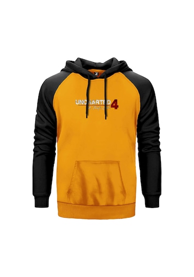 Uncharted 4 Logo Sarı Renk Reglan Kol Sweatshirt Sarı