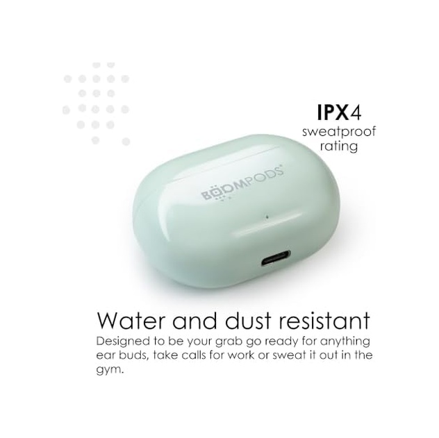 Boompods Echobuds Gerçek Kablosuz Kulaklık - Dahili Mikrofonlu Bluetooth Kulak Tomurcukları, 19 Saat