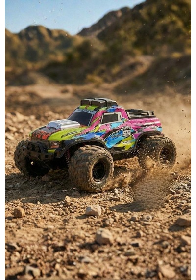1:16 Ölçek Cross Country Işıklı Off-road Rc Araba Uzaktan Kumandalı, 3 Renk Seçenekli Turuncu