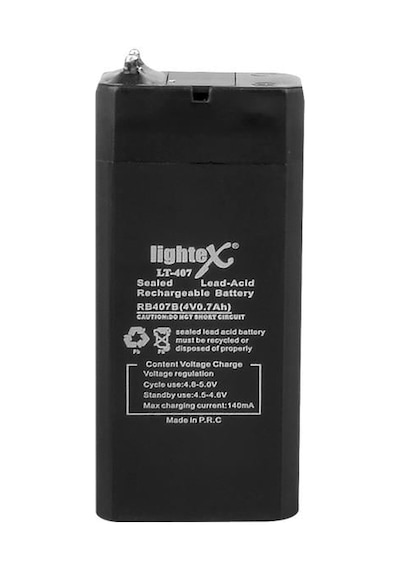 Lightex Lt-407 4v 0.7 Ah Bakımsız Işıldak Aküsü