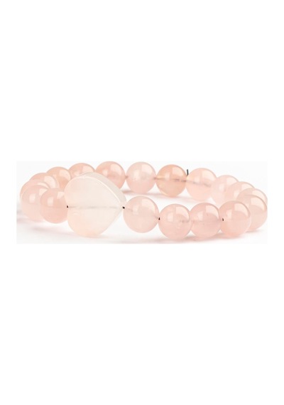 Pembe Kuvars Doğal Taş Bileklik 10 Mm Ruhun Yumuşaklığı Renkli