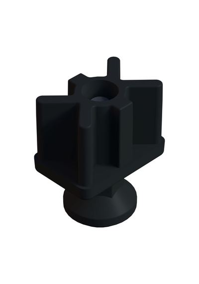 Cateksss 40x60 Mm Plastik Rotil Ayak - Profil Ayağı Tezgah Ayarlı Ayak Siyah - 44 Lü Paket