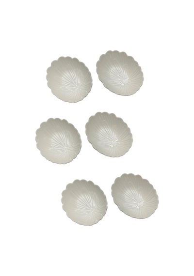 6lı Porselen Kase Çerezlik Sosluk Mini Boy 640 Beyaz