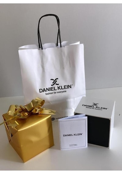 Daniel Klein Mrd12271 Sarı Gümüş Renk Kesme Cam Kadın Kol Saati Bileklik Hediyeli