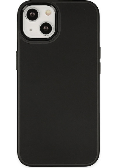 Apple iPhone Uyumlu - 14 Plus Kılıf Asya Deri Silikon - Siyah