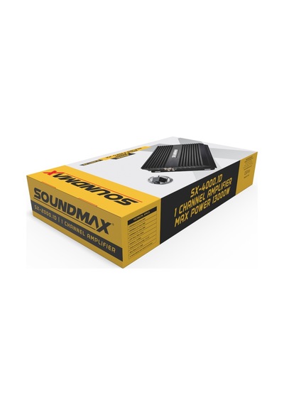 Soundmax Sx-4000.1D Mono Amfi 13.000 Watt Bas Kontrol Aparatlı