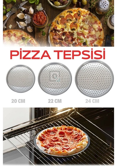 Qniay Pratik Lüx Paslanmaz Çelik 3 Lü Pizza Pişirme Altlığı