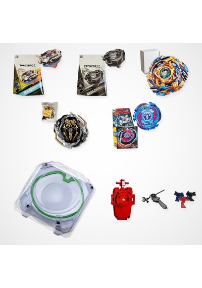 Beyblade Karışık Seri Set 5 Beyblade 3 Fırlatıcı 1 Arena - Bx-16, Bx00-01, B-79, B-150, Bb70
