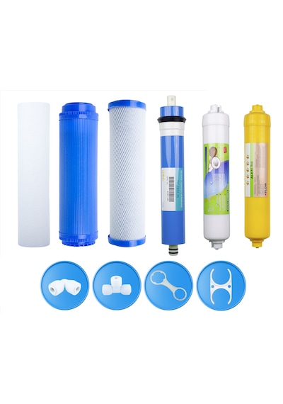 Açık Kasa Su Arıtma Cihazı Membranlı 6'lı Filtre Set
