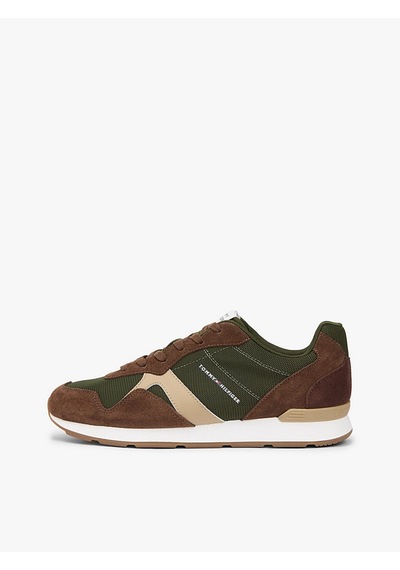 Tommy Hilfiger Fm0fm05679 Runner Icon Mix Erkek Günlük Ayakkabı Kahverengi