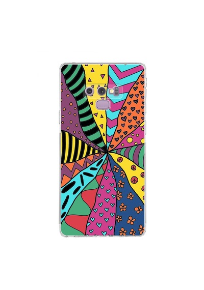 Samsung Galaxy Note 9 İle Uyumlu Retro Color 4 Kamera Korumalı Şeffaf Kılıf Şeffaf