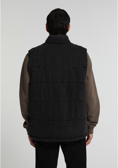 Colin's Colins Regular Fit Dik Yaka Çıtçıtlı Astarlı Erkek Black Denim Yelek Cl1082648 Q1.v1 Dn45136