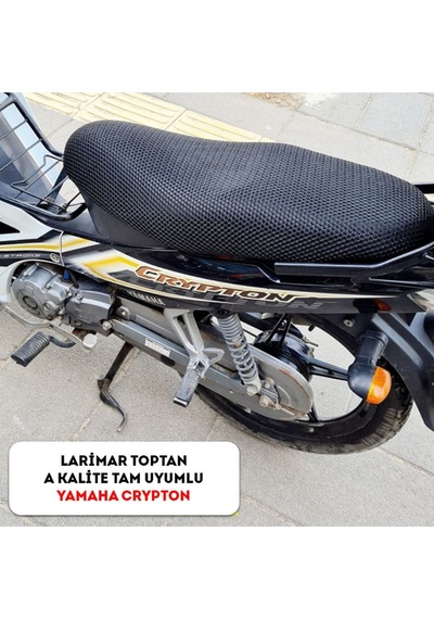 Yamaha Crypton Sele Koltuk Kılıfı / 3d Çift Kat File Terletme Yapmaz - Alttan Cırtlı Kolay Montaj