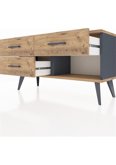 Arges Şifonyer 3 Çekmeceli 88x30x48 Antrasit-çam Çam Arges Şifonyer 3 Çekmeceli 88x30x48 Antrasit-çam Çam