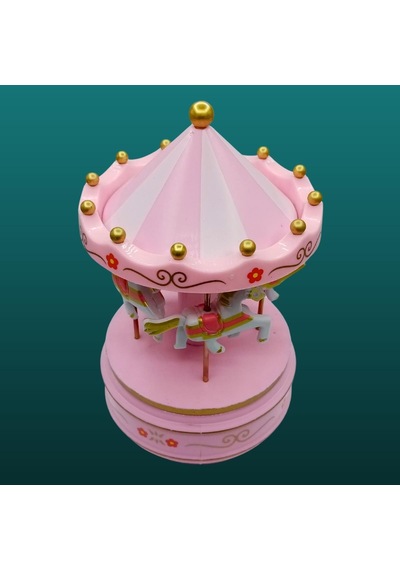Atlı Karınca Müzik Kutusu Kurmalı Pembe Büyük No.2