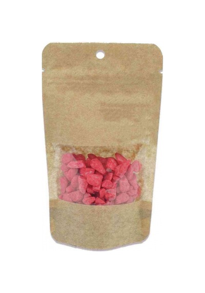 Kraft Pencereli Doypack 85X145 Mm 50 Li Paket