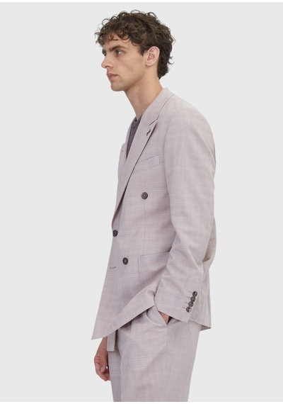 Ramsey Pembe Relaxed Fit Yün Karışımlı Ceket
