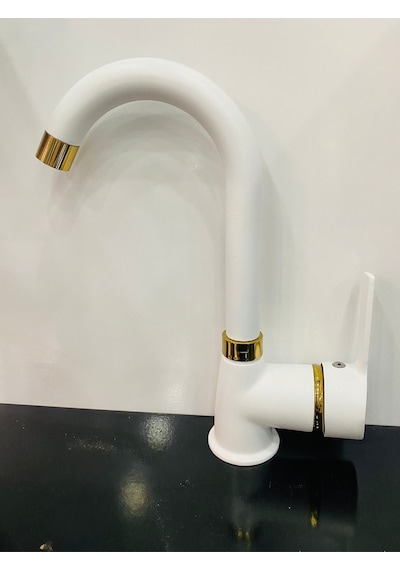 Beyaz Altın Lüx Lavabo Mix Batarya Gold