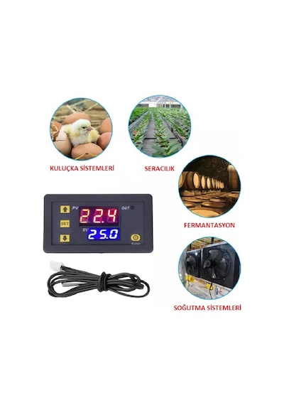 W3230 12v Dijital Termostat Kuluçka Makinalarına Uygun Hassas