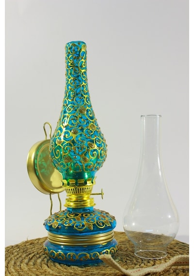 Gaz Lambası:(14No)Vitray Desenli Hediyeli