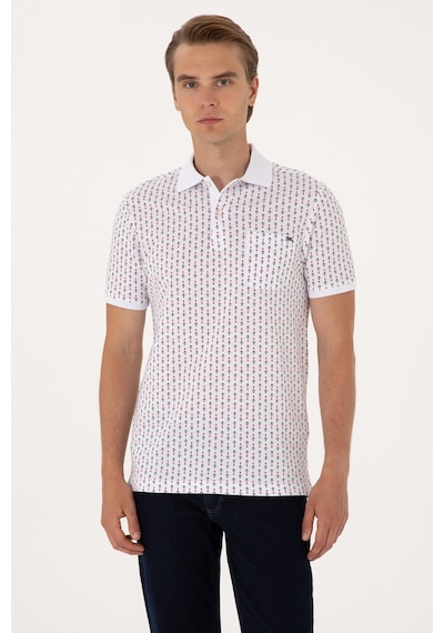 U.S. Polo Assn. Erkek Regular Fit Beyaz Polo Yaka Tişört 50299637-VR013