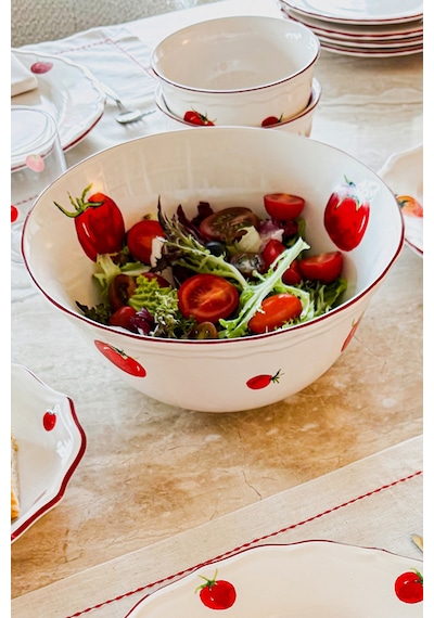 Rakle x Bengi Kurtcebe Pomodoro Stoneware Salata Kasesi 25 cm
