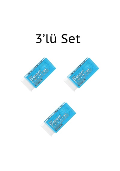 Deep Crystal Şeffaf Silgi 3'lü Paket