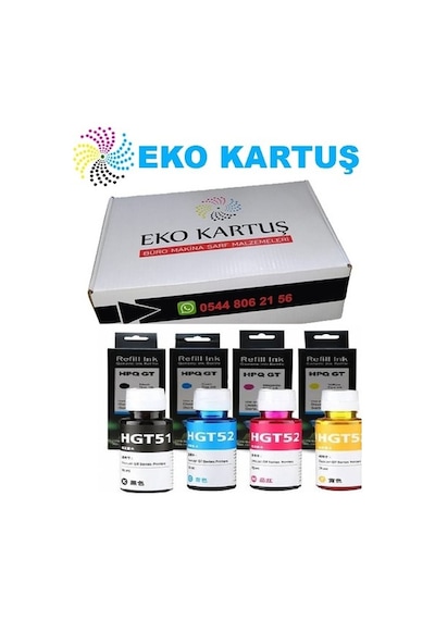 Eko Kartuş Hp Z6Z99A 4 Renk (GT51XL GT52XL) 90ML Uyumlu Mürekkep,