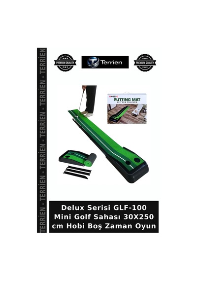 Delux Serisi Glf-100 Mini Golf Sahası 30x250 Cm Hobi Boş Zaman Oyun Çok Renkli
