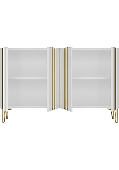 Ka1230bg Mia Konsol Ve Tv Sehpası Beyaz-gold 120cm