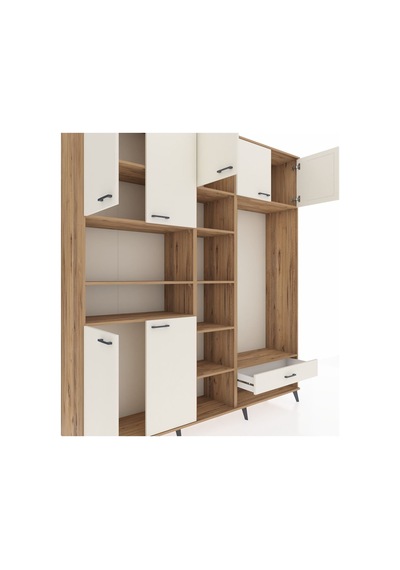 Hyperion Dolap 11 Raflı Tek Çekmeceli 7 Kapaklı 220x44x243 Çam-aytaşı/aytaşı Aytası/aytası Hyperion Dolap 11 Raflı Tek Çekmeceli 7 Kapaklı 220x44x243 Çam-aytaşı/aytaşı Aytası/aytası